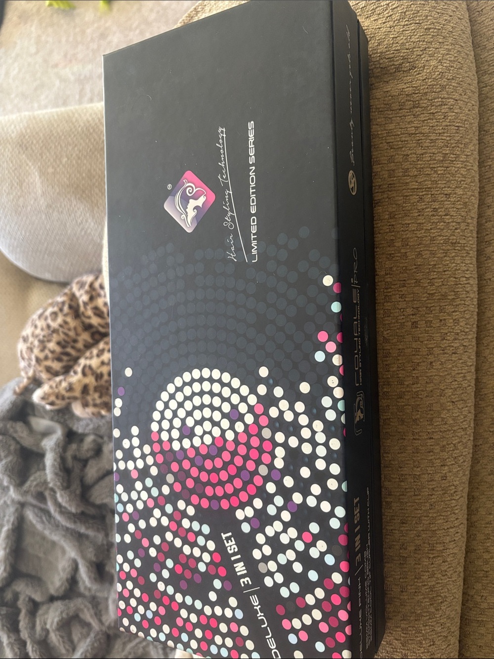 Limited Edition Women Hair Styling Set - Black with Pink & White Accents